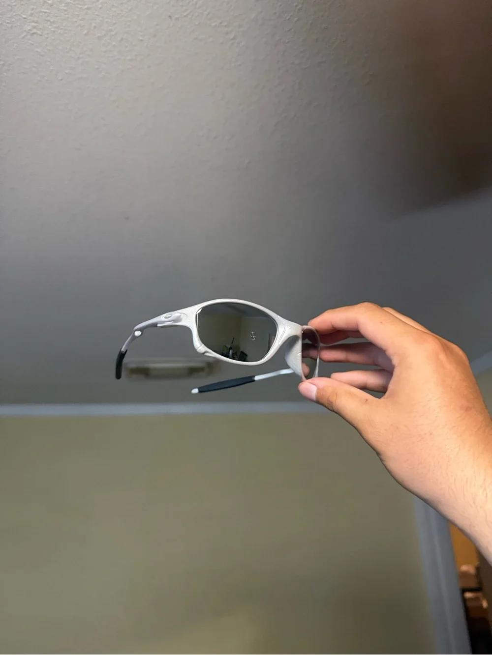 White Sport Sunglasses with Gray Lenses - Oakleys
